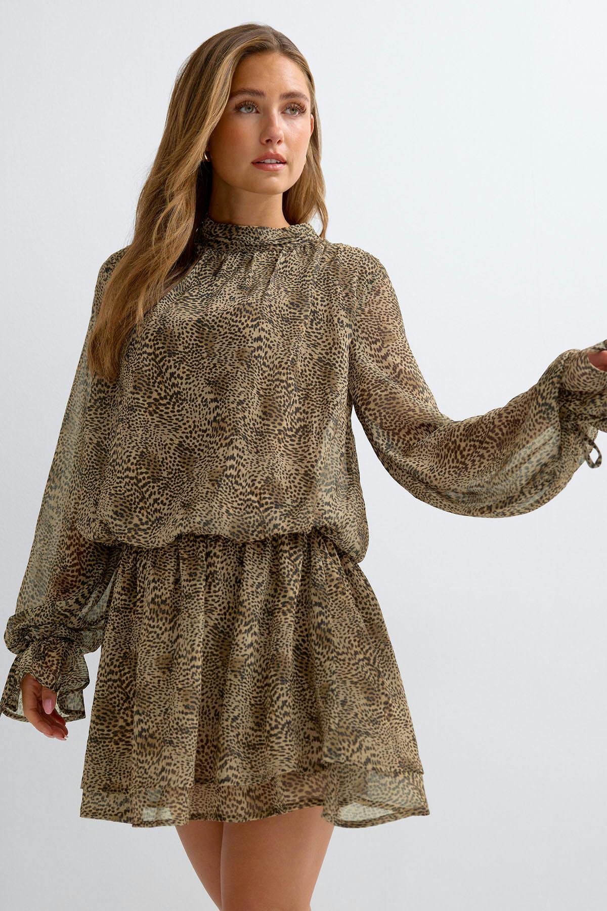 Chiffon dress - Dot print