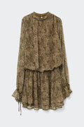 Chiffon dress - Green flower