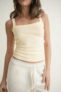 Tight fit rib singlet - Blanc