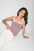 Tight fit rib singlet - Seal brown