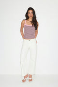 Tight fit rib singlet - Seal brown