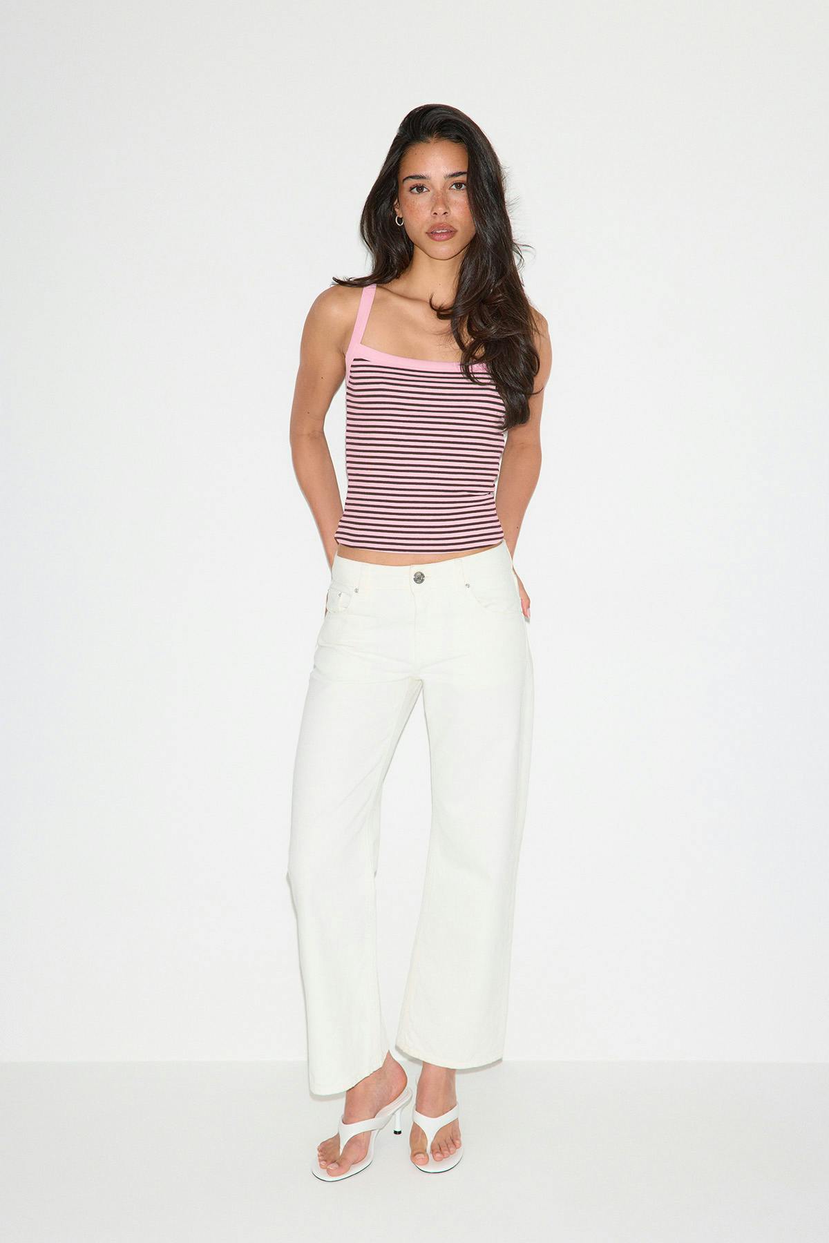 Tight fit rib singlet - Seal brown