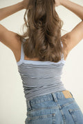 Tight fit rib singlet - Noir