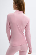 Half zip yoga top - Dusty pink
