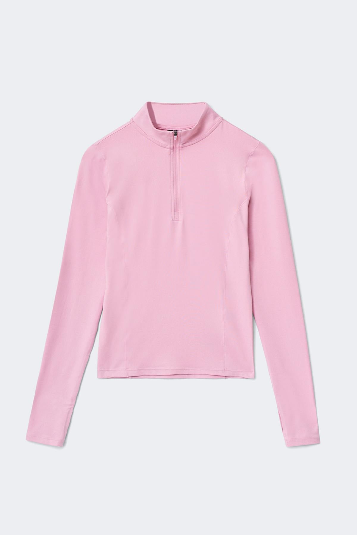 Half zip yoga top - Dusty pink