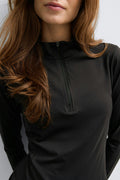 Half zip yoga top - Noir