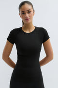 Soft yoga tee - Noir