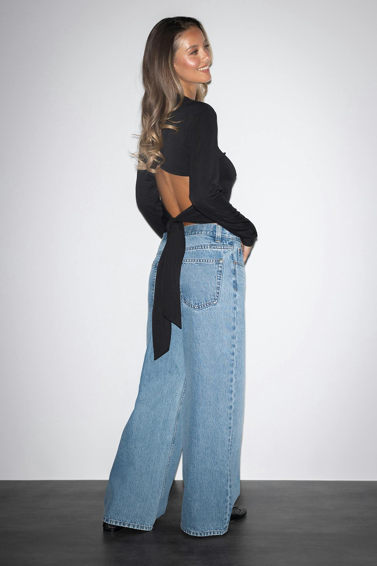 Baggy babe jeans - Mid blue