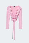 Soft wrap yoga cardigan - Dusty pink