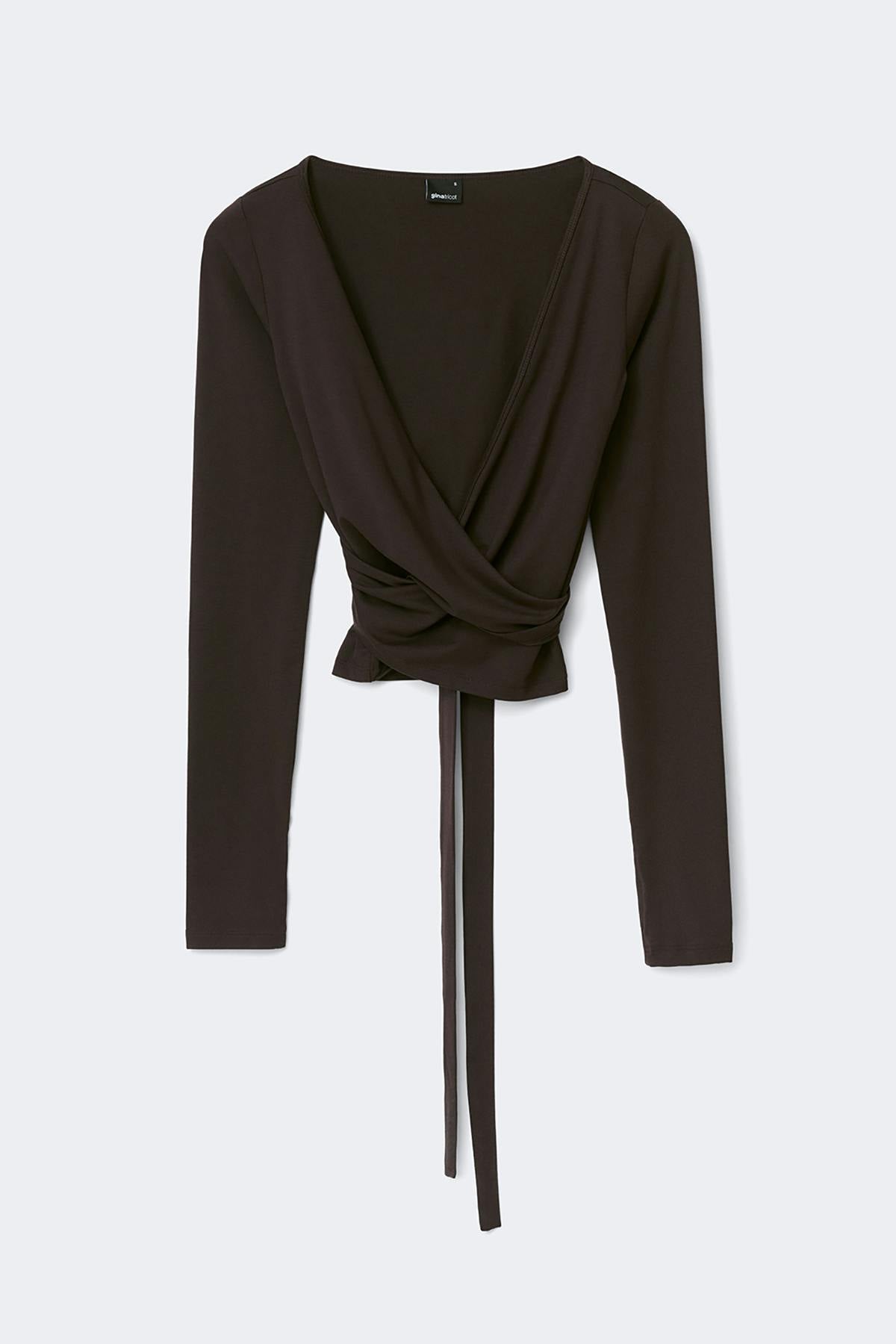 Soft wrap yoga cardigan - Chocolate plum