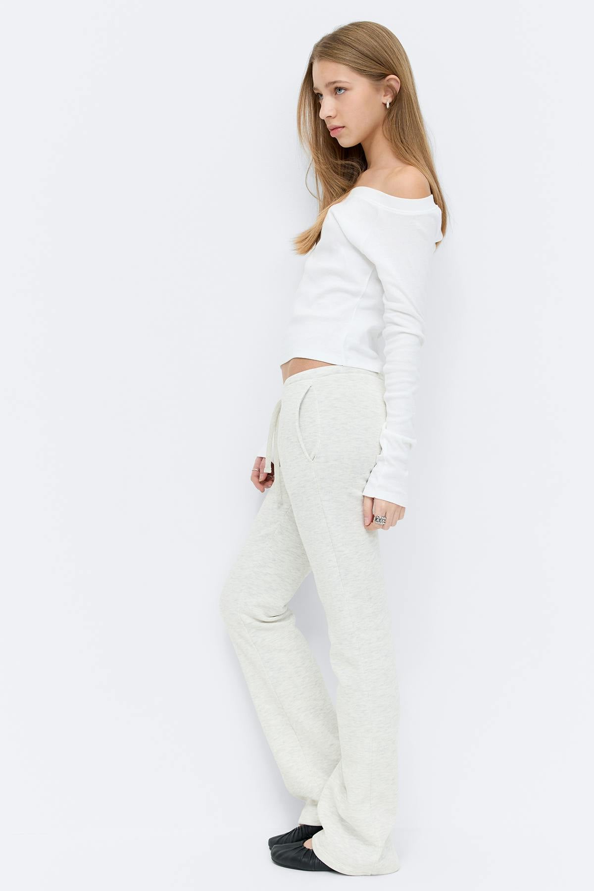 Y de-lowlow sweatpants - Lt grey melange