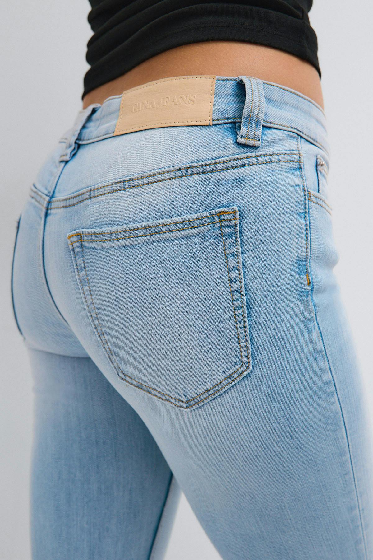 Glow low flare jeans - Blanc cassé