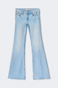 Glow low flare jeans - Blanc cassé