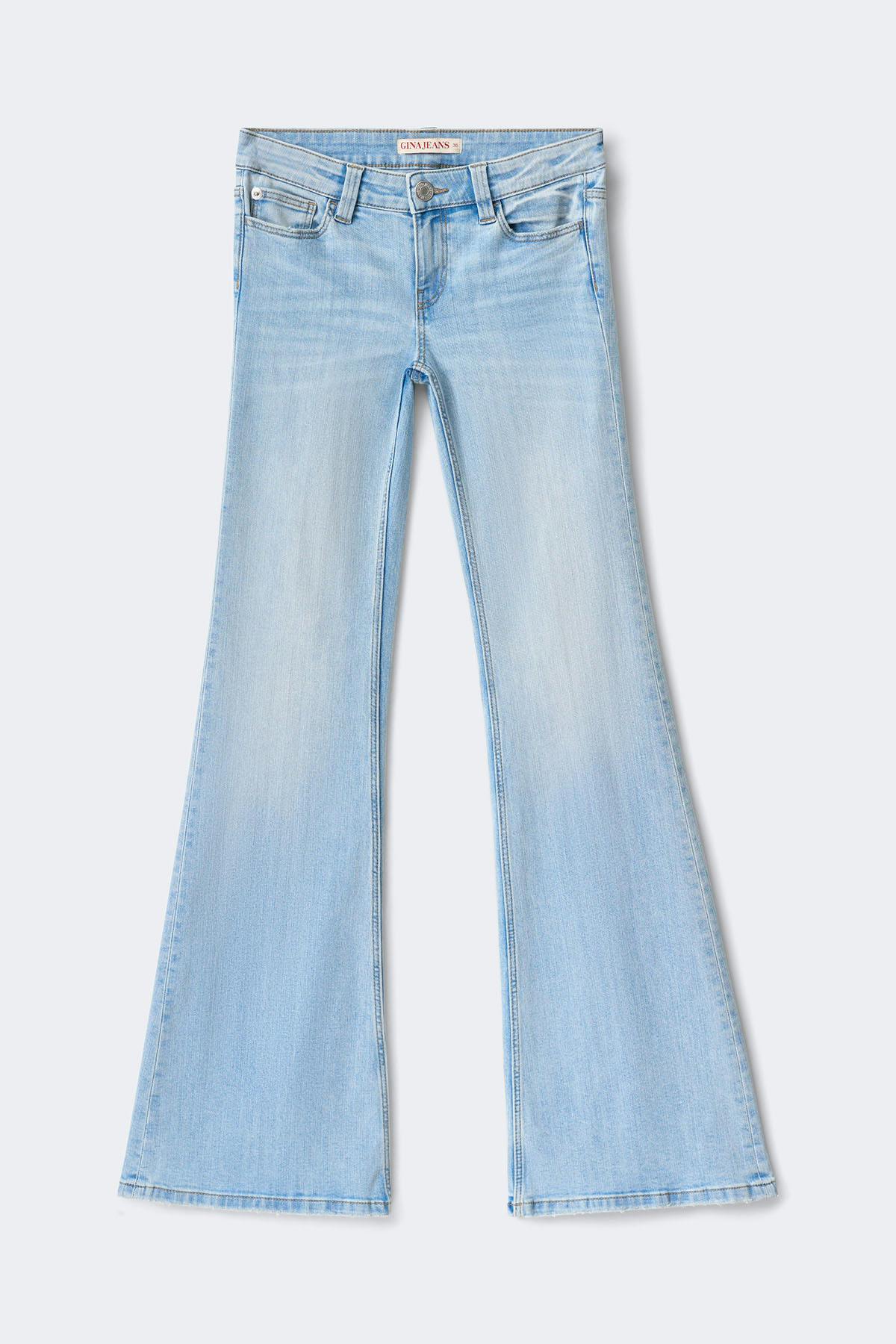 Glow low flare jeans - Blanc cassé