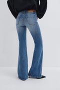 Glow low flare jeans - Blanc cassé