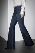 Glow low flare jeans - Bleu foncé