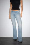 Glow rise flare jeans - Mid blue