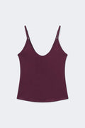 Soft strap yoga singlet - Bordeaux