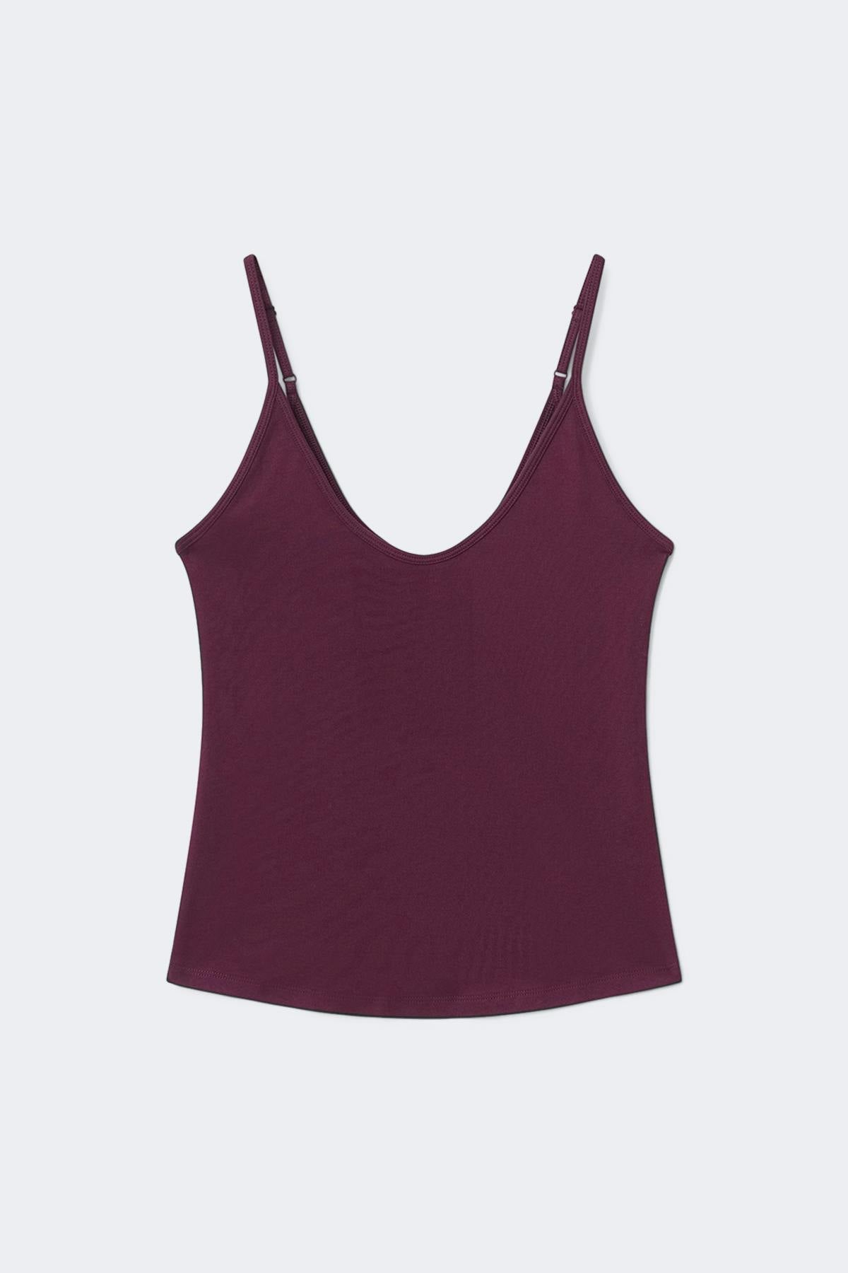 Soft strap yoga singlet - Bordeaux