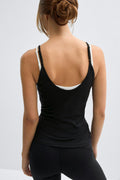 Soft strap yoga singlet - Noir