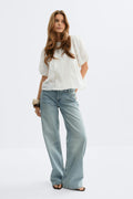 Broderie anglaise blouse - Blanc cassé