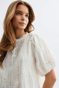 Broderie anglaise blouse - Blanc cassé