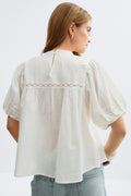 Broderie anglaise blouse - Blanc cassé