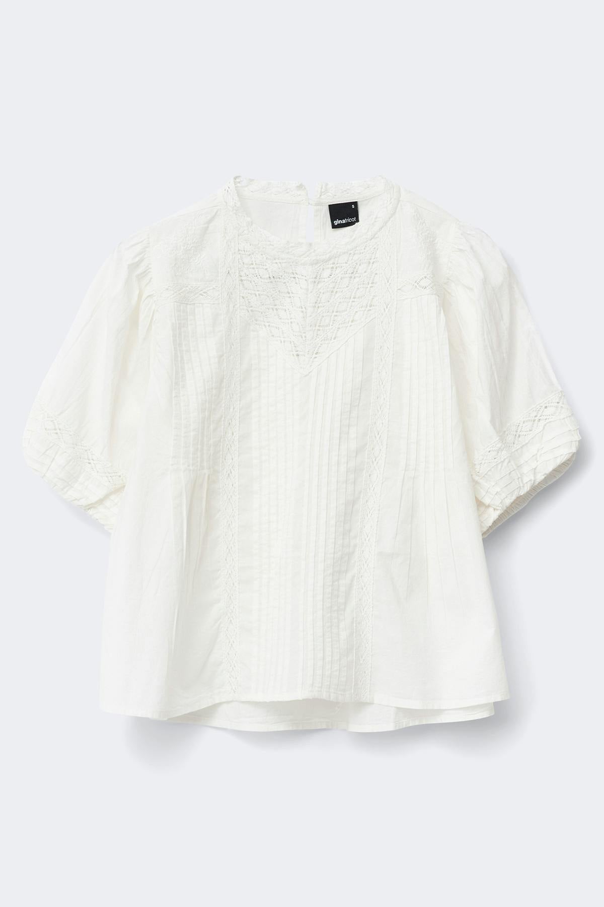 Broderie anglaise blouse - Blanc cassé