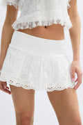 14+ broderie anglais skirt - Blanc