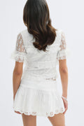 14+ broderie anglais skirt - Blanc