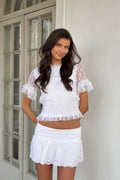 14+ broderie anglais skirt - Blanc