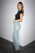 Waist hug flare jeans - Bleu