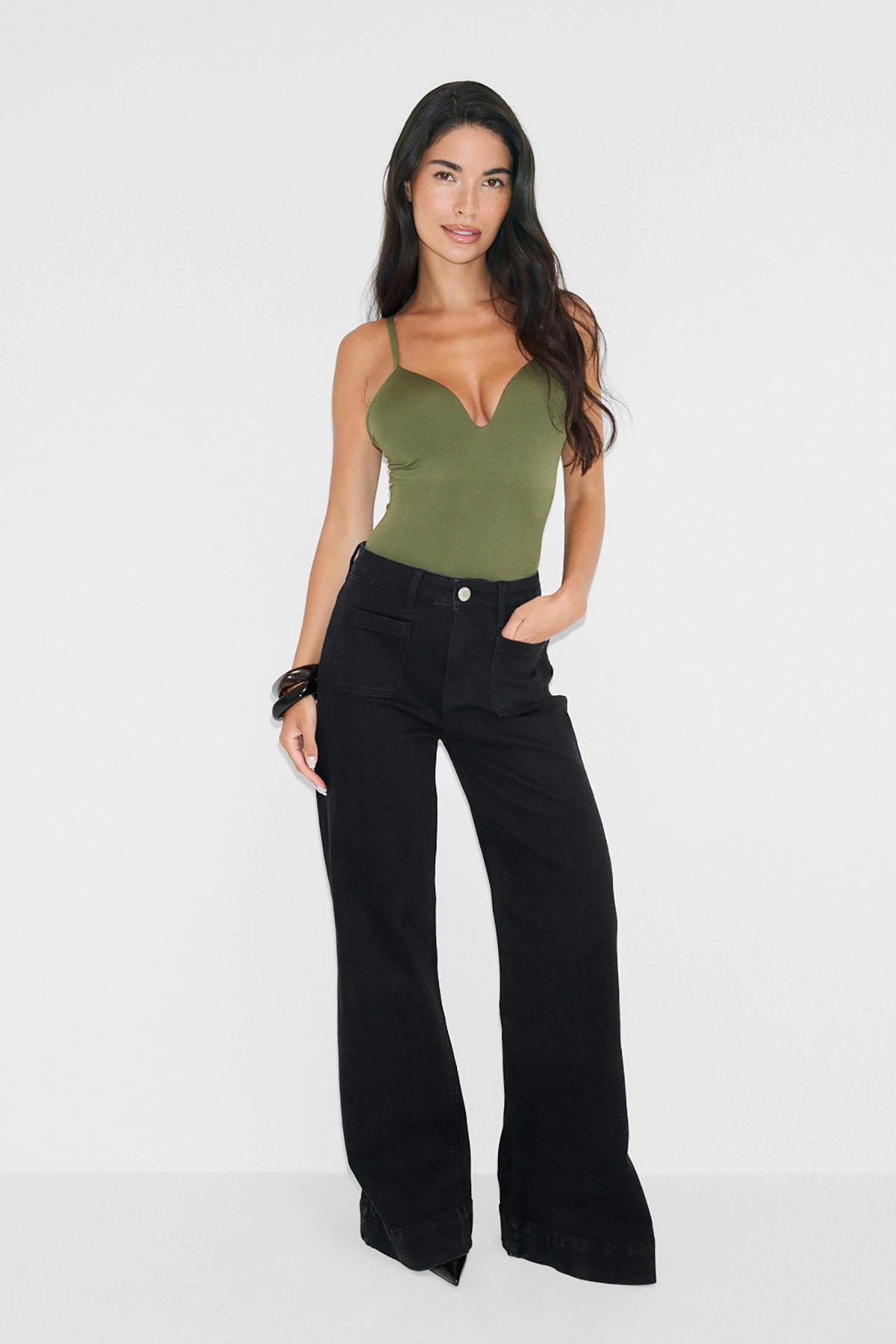 Waist hug flare jeans - Bleu