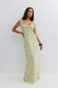 Frill maxi dress - Violet clair