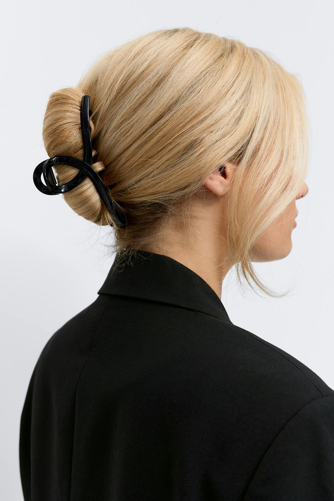 2-pack knot hair clip - Black/tortoise
