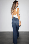 Waist hug flare jeans - Bleu foncé