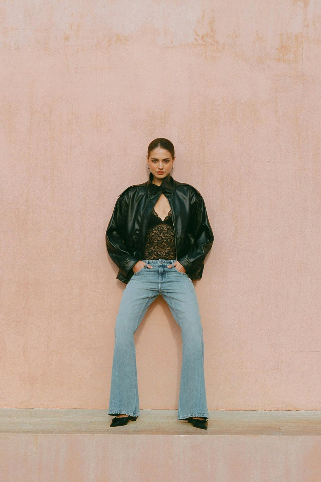 Icon loose bootcut jeans - Vintage blue