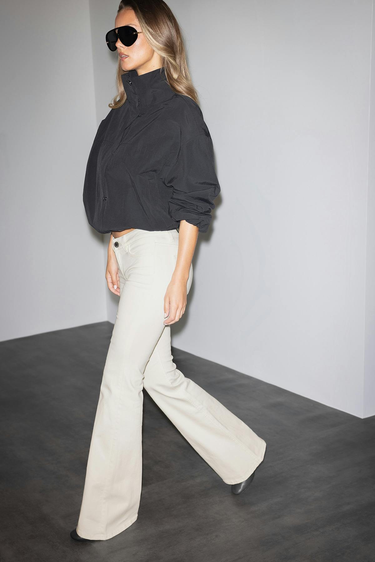 Glow low flare jeans - Offblack