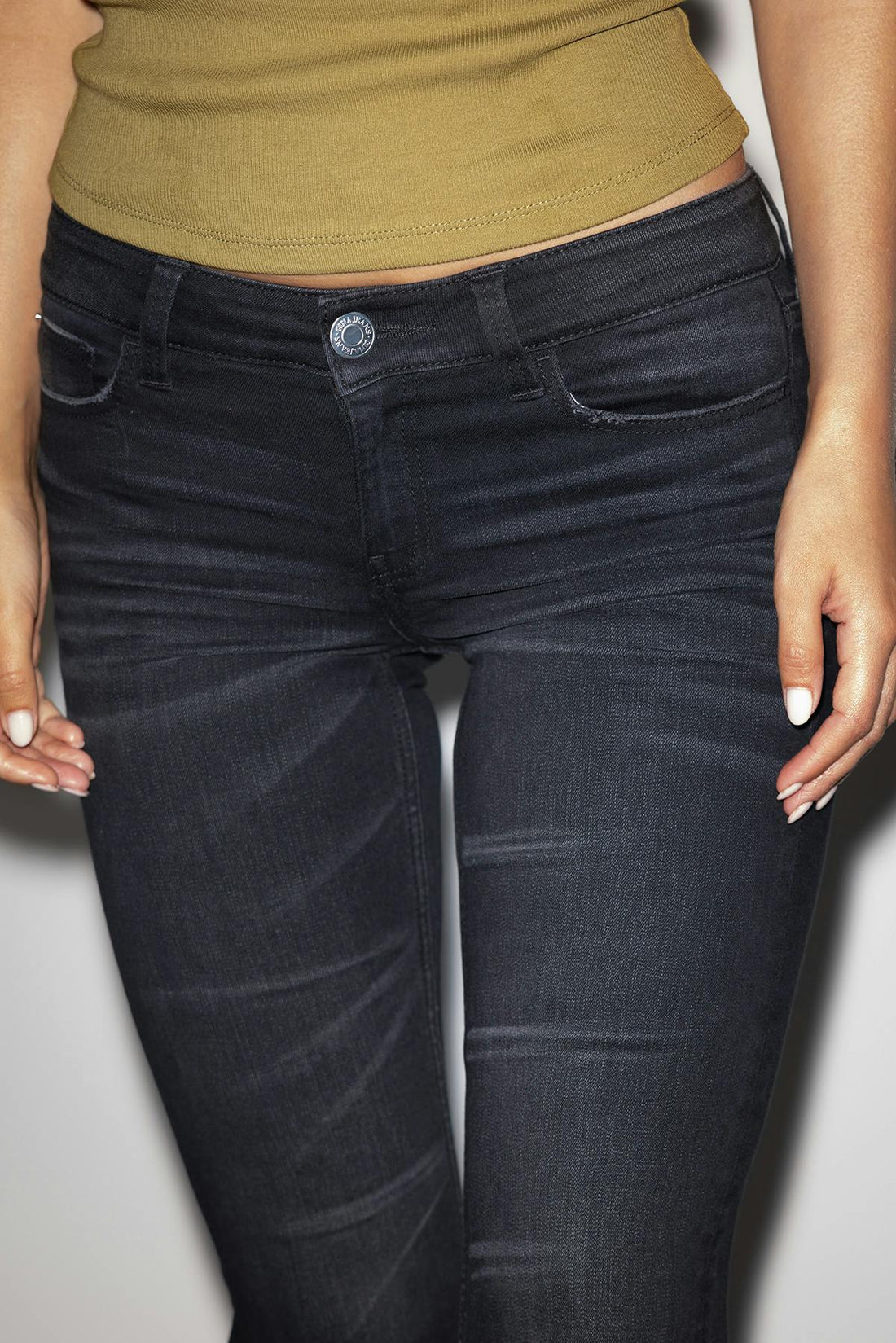 Glow low flare jeans - Offblack