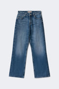 Rebell high wide jeans - Mid blue