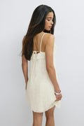 Floral mini strap dress - Marshmallow