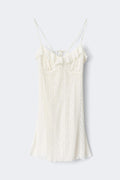 Floral mini strap dress - Marshmallow