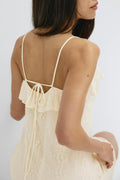 Floral mini strap dress - Marshmallow