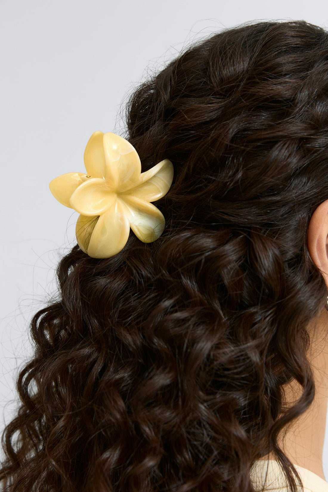 2-pack flower hair clips - Yellow/white fl