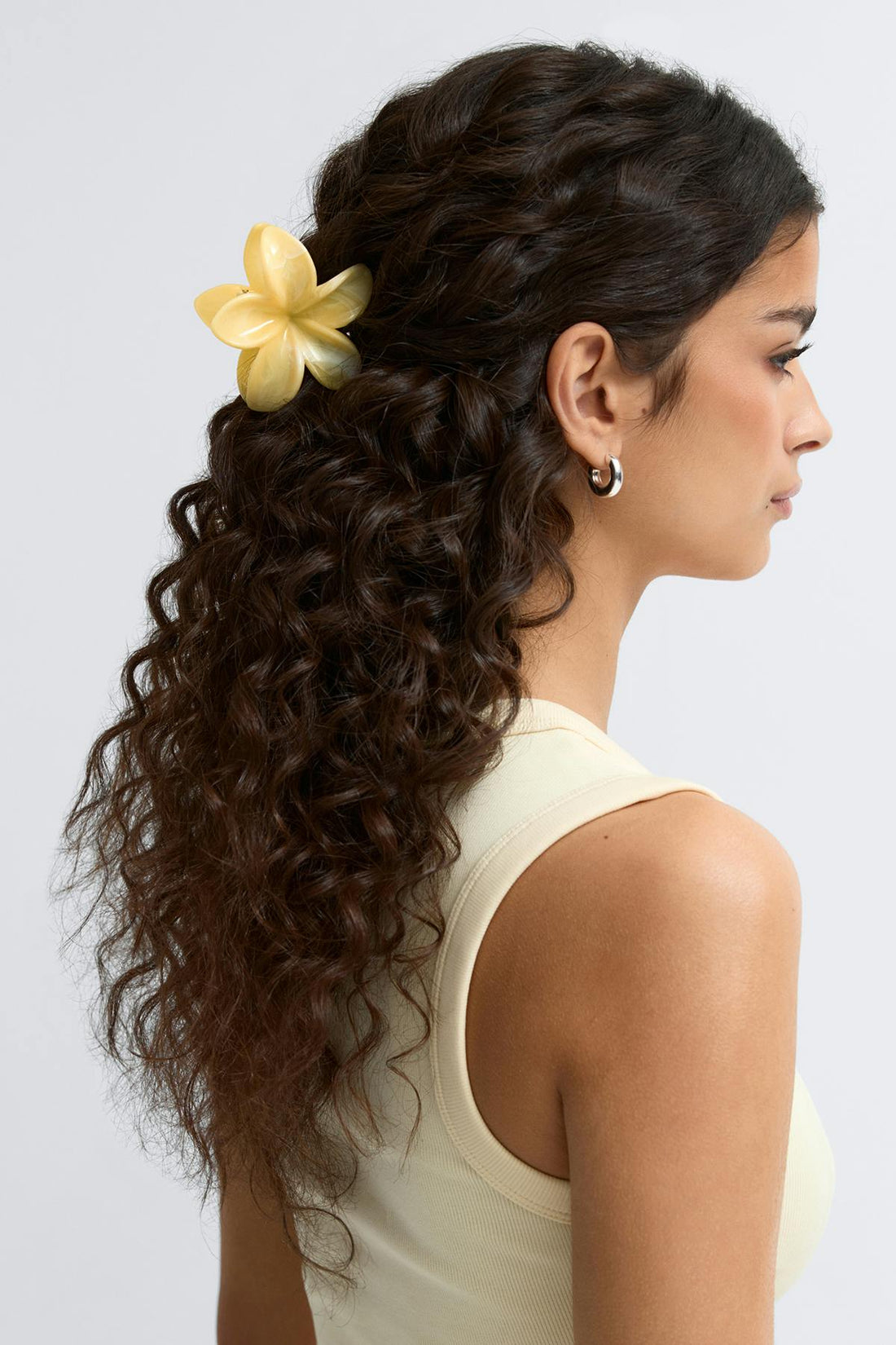 2-pack flower hair clips - Yellow/white fl