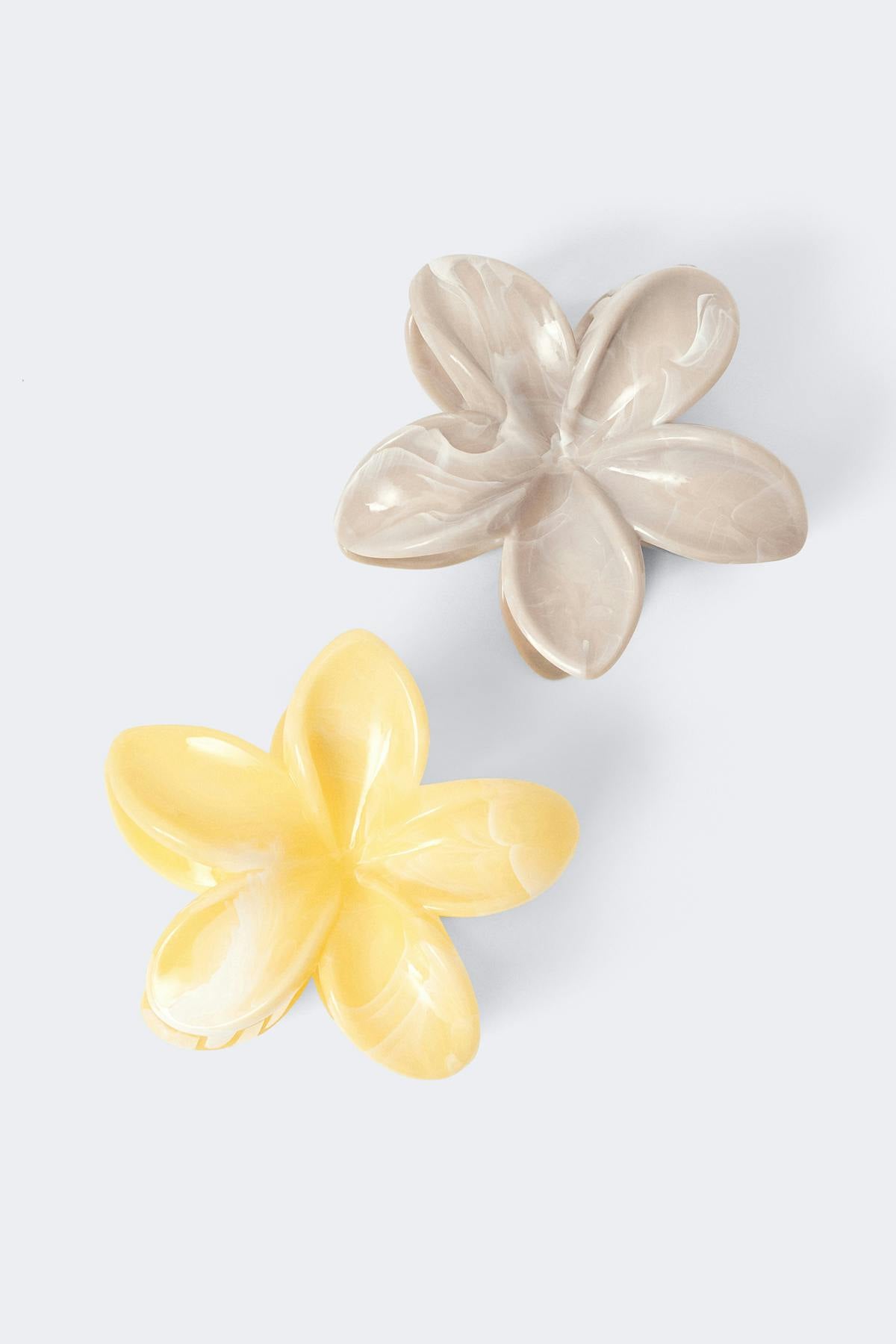 2-pack flower hair clips - Pink/yellow