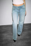 Rebel button wide jeans - Bleu