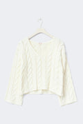 14+ cable knitted sweater - Gardenia