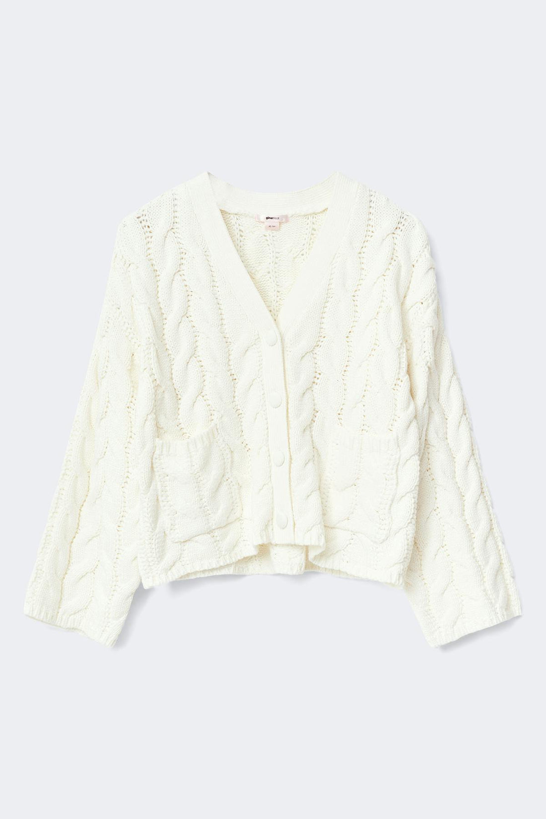 14+ cable knitted cardigan - Gardenia