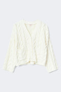14+ cable knitted cardigan - Gardenia